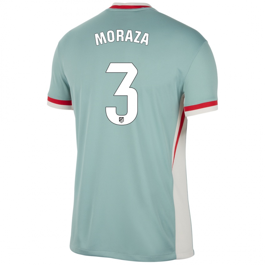 Hombre Camiseta Ainhoa Moraza #3 Beige Claro Azul 2ª Equipación 2024/25 La Camisa