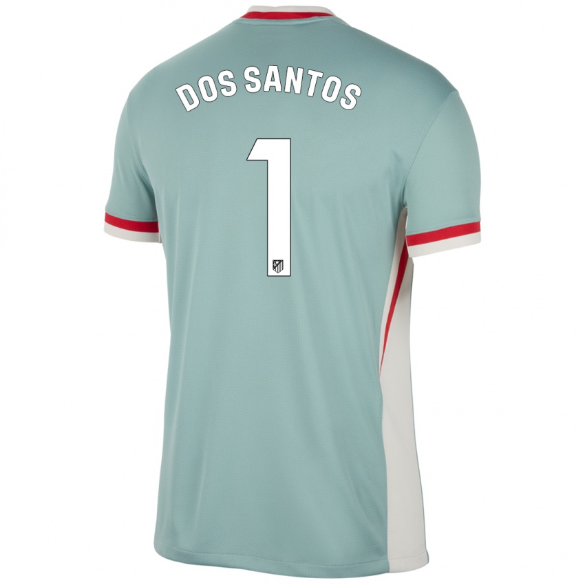 Hombre Camiseta Alex Dos Santos #1 Beige Claro Azul 2ª Equipación 2024/25 La Camisa