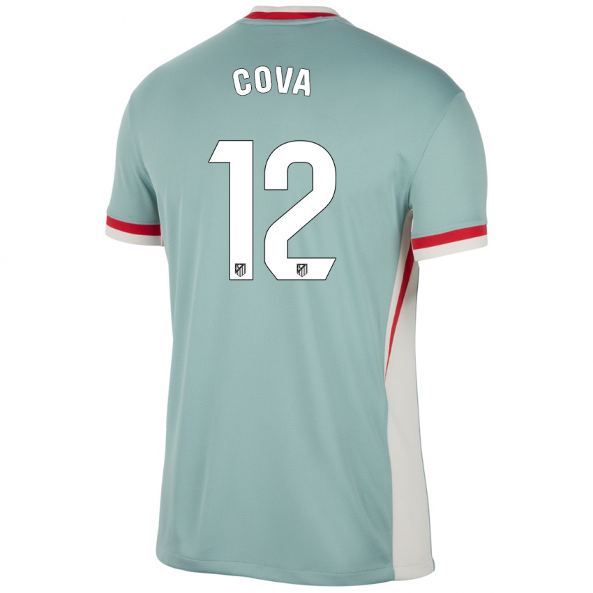 Hombre Camiseta Adrian Cova #12 Beige Claro Azul 2ª Equipación 2024/25 La Camisa