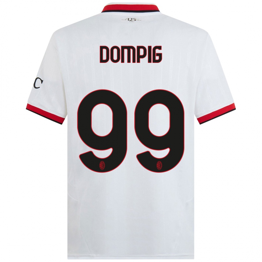 Hombre Camiseta Chanté Dompig #99 Blanco Negro Rojo 2ª Equipación 2024/25 La Camisa