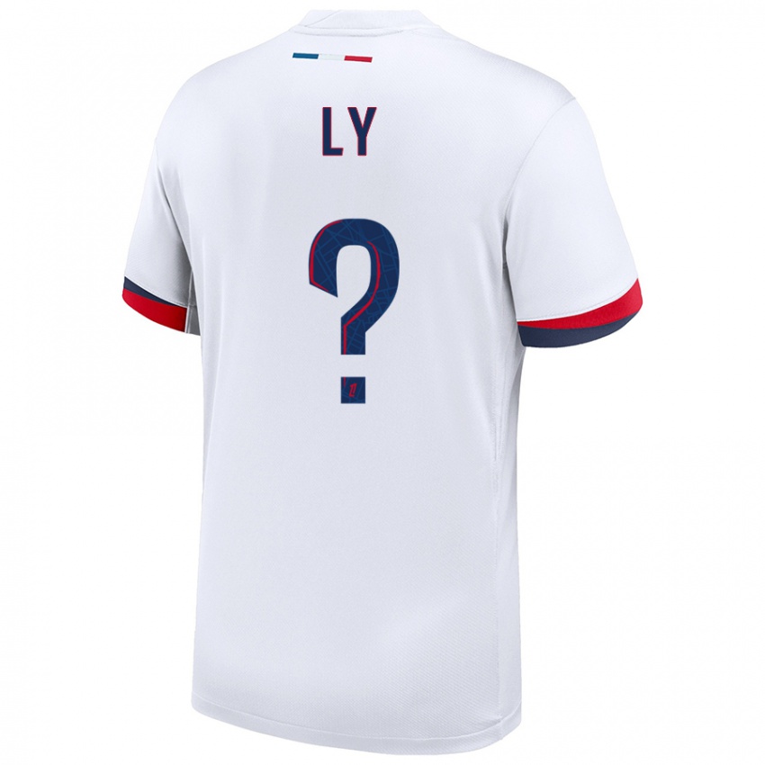 Hombre Camiseta Elijah Ly #0 Blanco Azul Rojo 2ª Equipación 2024/25 La Camisa