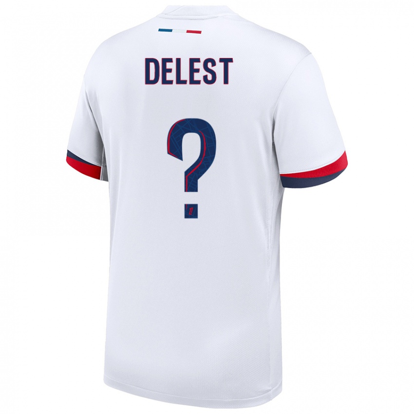 Hombre Camiseta Shadyl Delest #0 Blanco Azul Rojo 2ª Equipación 2024/25 La Camisa