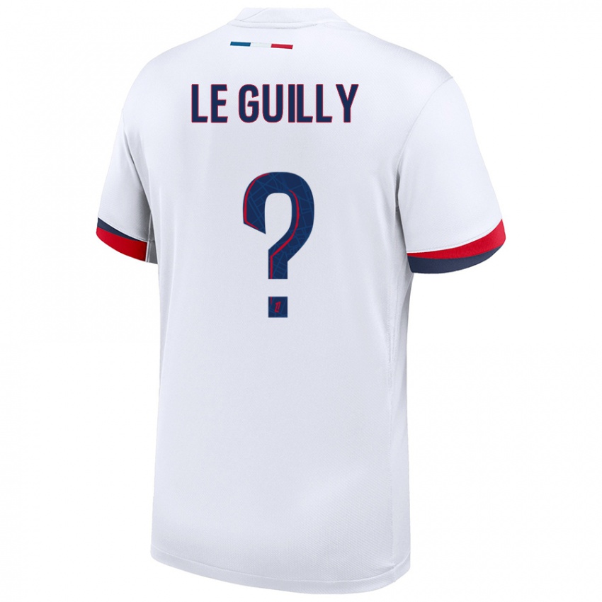 Hombre Camiseta Eden Le Guilly #0 Blanco Azul Rojo 2ª Equipación 2024/25 La Camisa