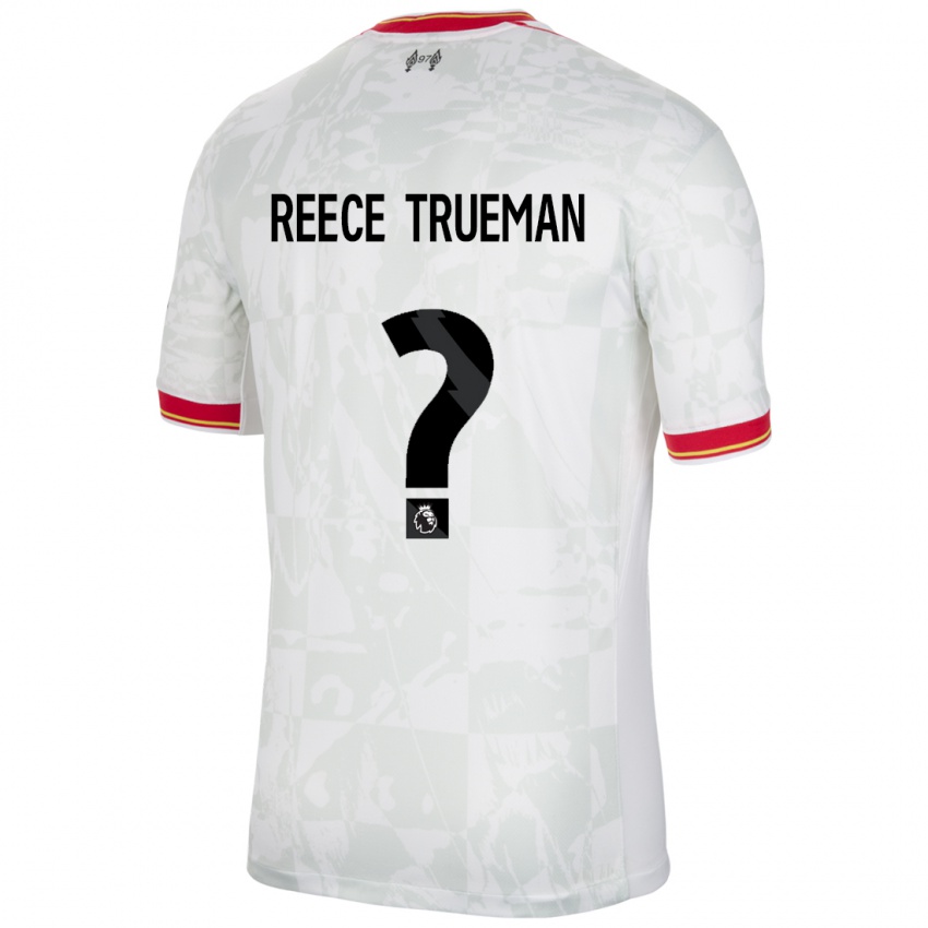 Hombre Camiseta Reece Trueman #0 Blanco Rojo Negro Equipación Tercera 2024/25 La Camisa