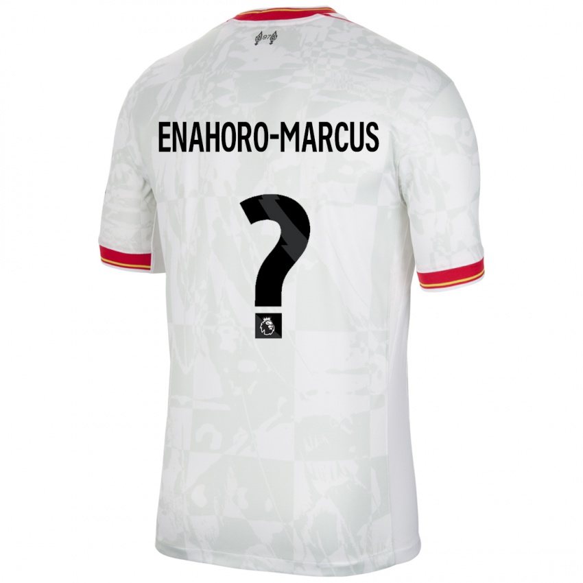 Hombre Camiseta Louis Enahoro-Marcus #0 Blanco Rojo Negro Equipación Tercera 2024/25 La Camisa