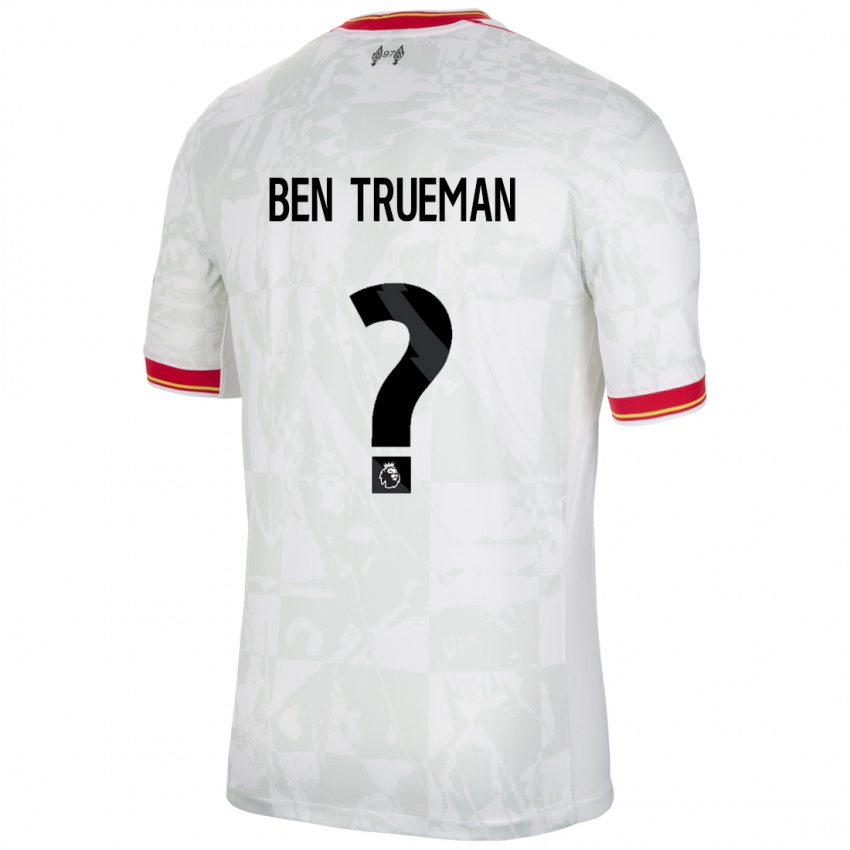 Hombre Camiseta Ben Trueman #0 Blanco Rojo Negro Equipación Tercera 2024/25 La Camisa