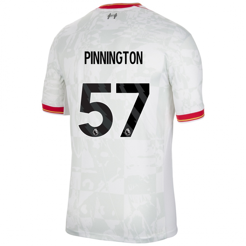 Hombre Camiseta Carter Pinnington #57 Blanco Rojo Negro Equipación Tercera 2024/25 La Camisa