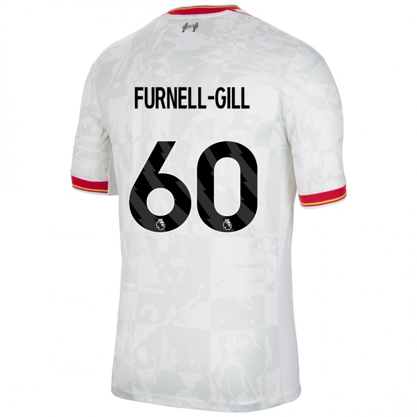 Hombre Camiseta Luca Furnell-Gill #60 Blanco Rojo Negro Equipación Tercera 2024/25 La Camisa