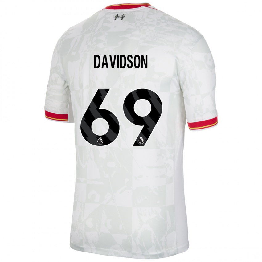 Hombre Camiseta Josh Davidson #69 Blanco Rojo Negro Equipación Tercera 2024/25 La Camisa