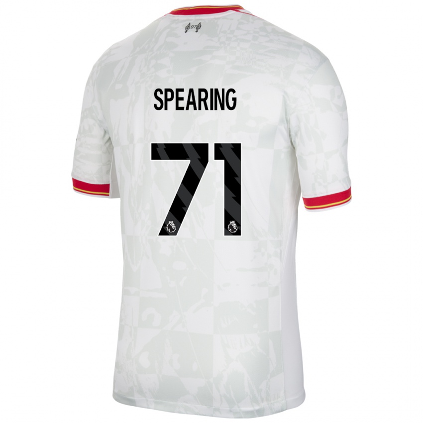 Hombre Camiseta Jay Spearing #71 Blanco Rojo Negro Equipación Tercera 2024/25 La Camisa