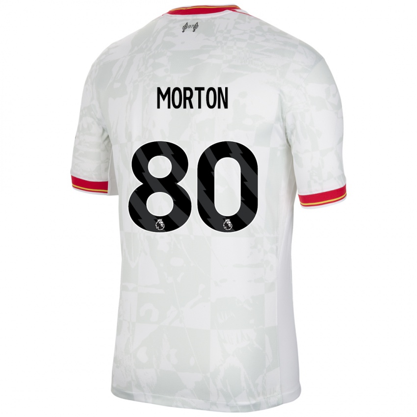 Hombre Camiseta Tyler Morton #80 Blanco Rojo Negro Equipación Tercera 2024/25 La Camisa