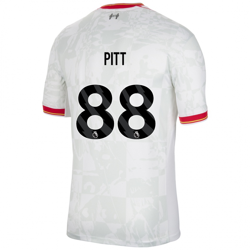 Hombre Camiseta Lucas Pitt #88 Blanco Rojo Negro Equipación Tercera 2024/25 La Camisa