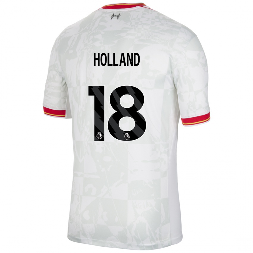 Hombre Camiseta Ceri Holland #18 Blanco Rojo Negro Equipación Tercera 2024/25 La Camisa