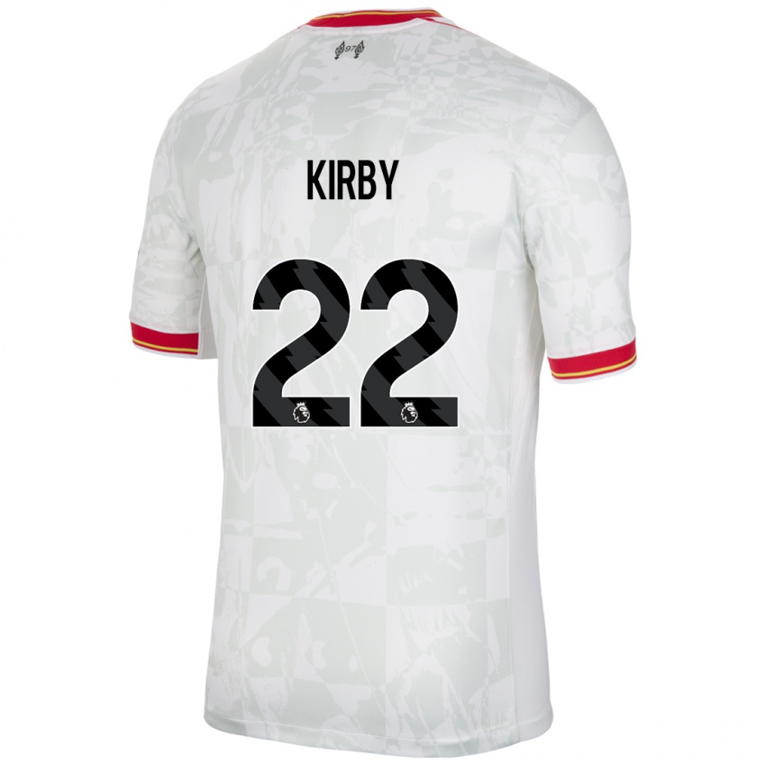 Hombre Camiseta Faye Kirby #22 Blanco Rojo Negro Equipación Tercera 2024/25 La Camisa