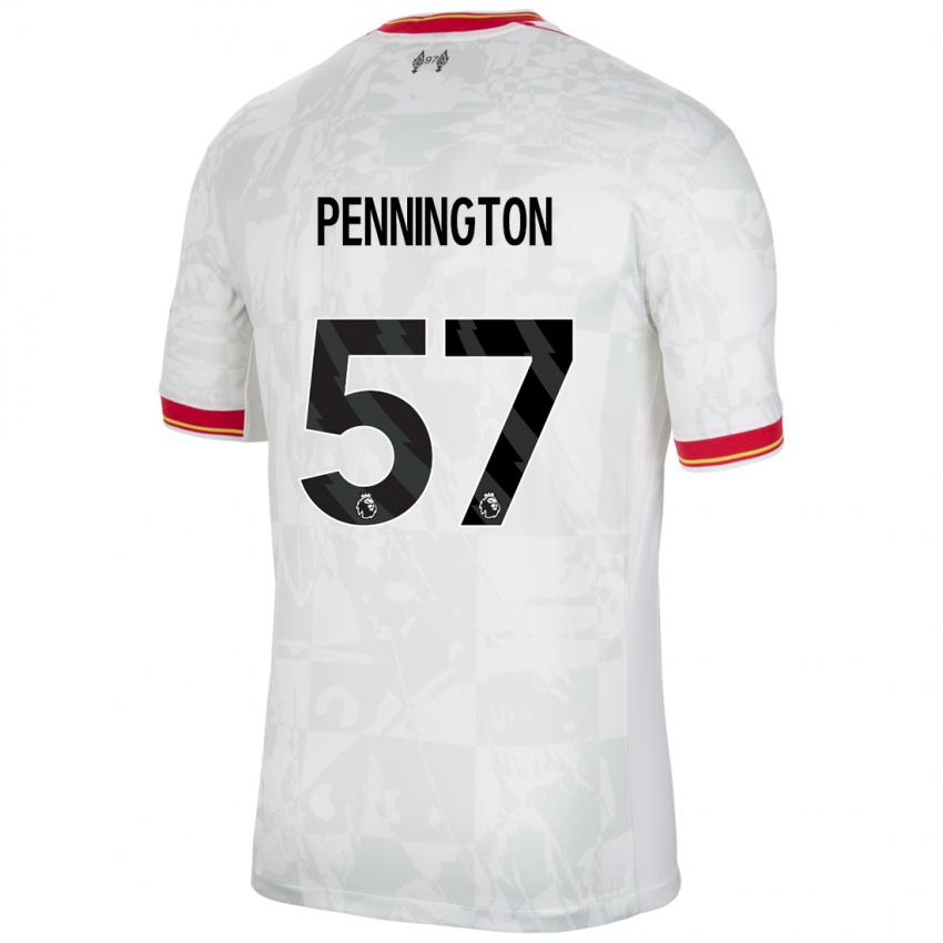 Hombre Camiseta Cody Pennington #57 Blanco Rojo Negro Equipación Tercera 2024/25 La Camisa