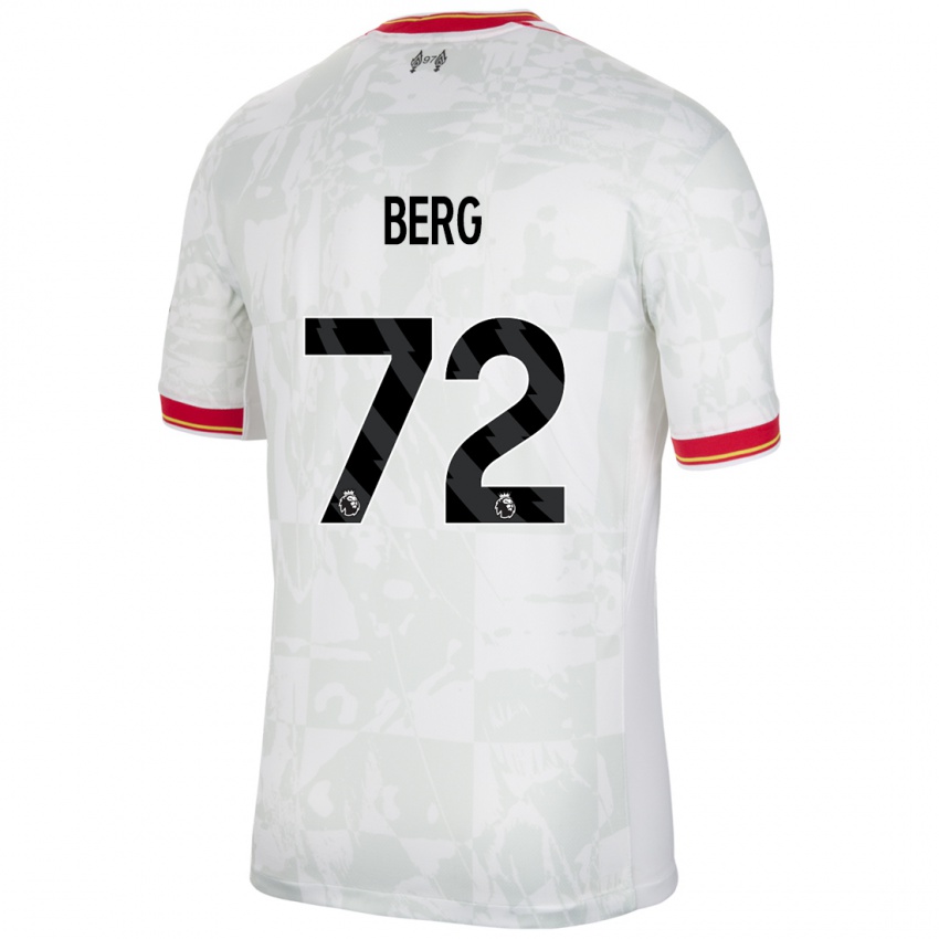 Hombre Camiseta Sepp Van Den Berg #72 Blanco Rojo Negro Equipación Tercera 2024/25 La Camisa