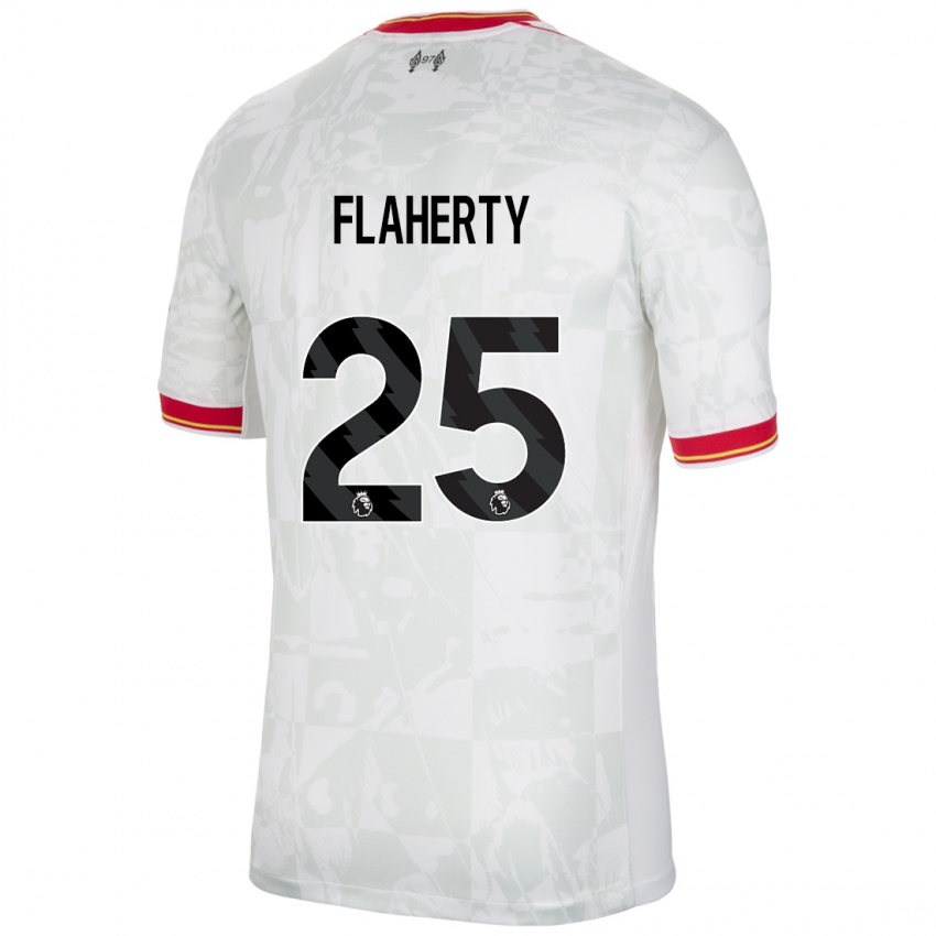 Hombre Camiseta Gilly Flaherty #25 Blanco Rojo Negro Equipación Tercera 2024/25 La Camisa