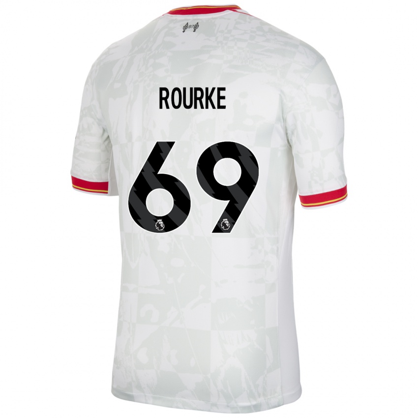 Hombre Camiseta Fidel O'rourke #69 Blanco Rojo Negro Equipación Tercera 2024/25 La Camisa