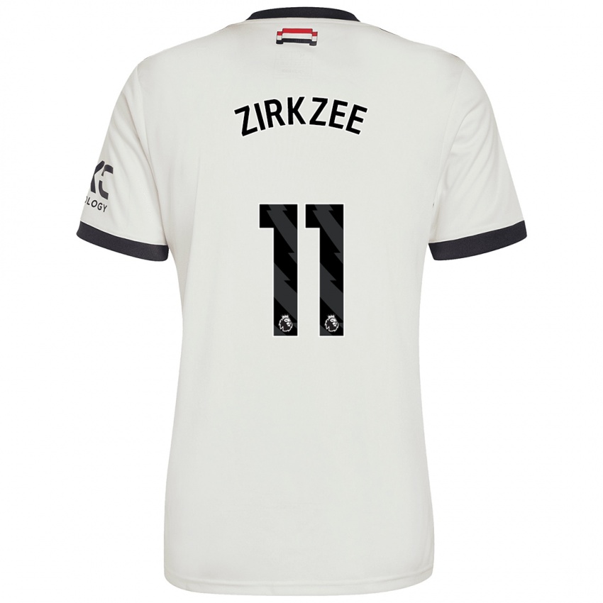 Hombre Camiseta Joshua Zirkzee #11 Blanquecino Equipación Tercera 2024/25 La Camisa