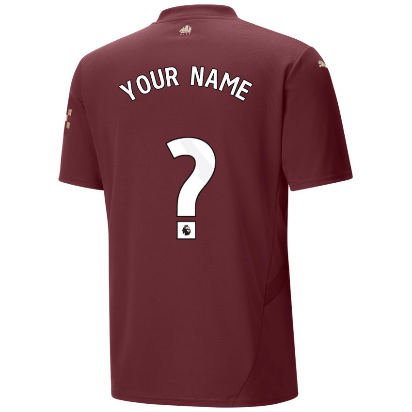 Hombre Camiseta Su Nombre #0 Granate Equipación Tercera 2024/25 La Camisa