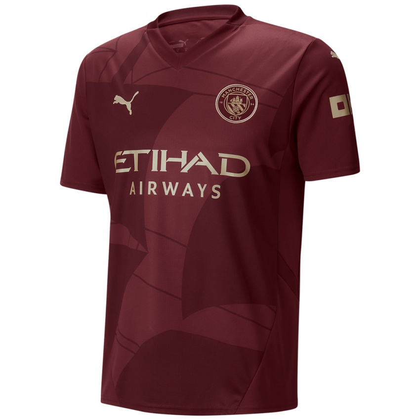 Hombre Camiseta Jack Grealish #10 Granate Equipación Tercera 2024/25 La Camisa