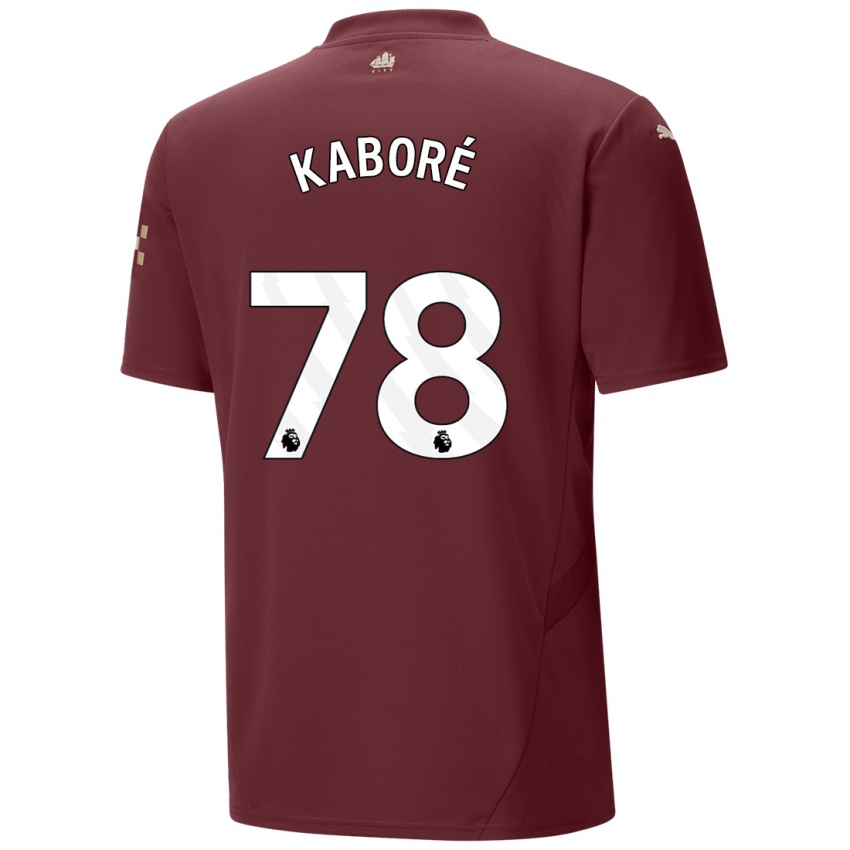 Hombre Camiseta Issa Kabore #78 Granate Equipación Tercera 2024/25 La Camisa