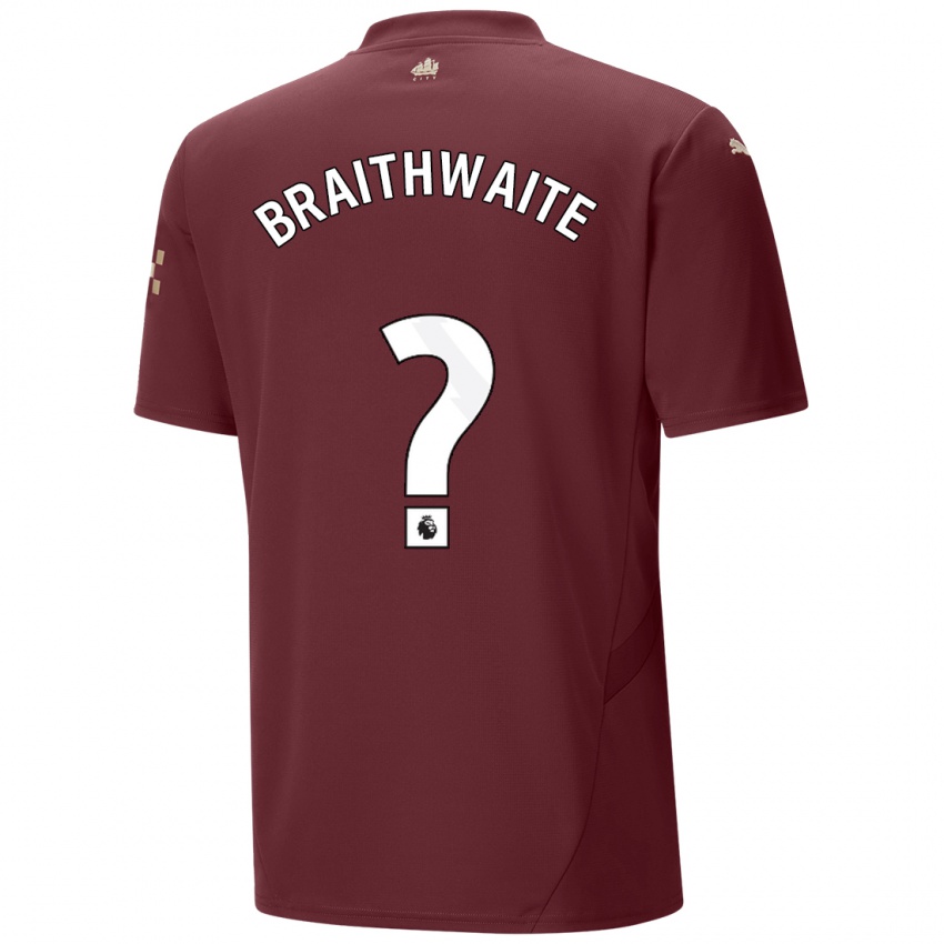 Hombre Camiseta Kaden Braithwaite #0 Granate Equipación Tercera 2024/25 La Camisa