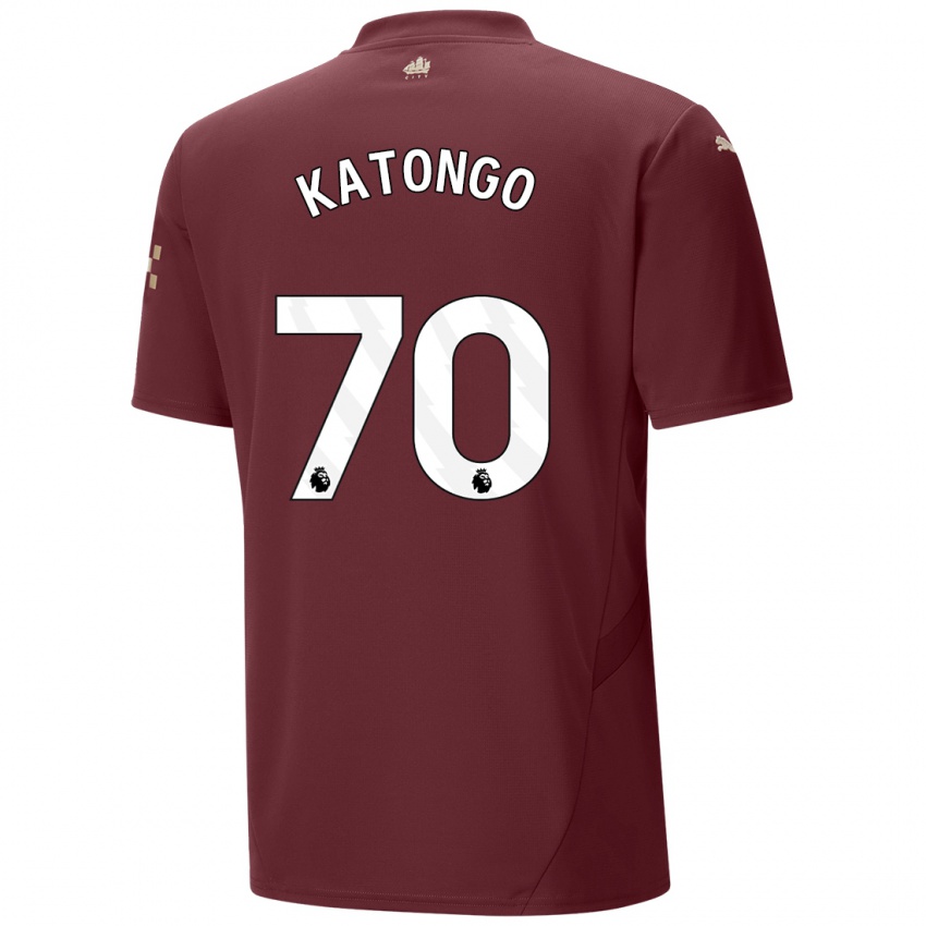 Hombre Camiseta Jadel Katongo #70 Granate Equipación Tercera 2024/25 La Camisa