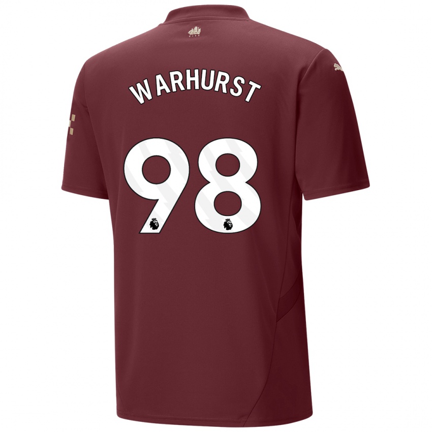 Hombre Camiseta Matthew Warhurst #98 Granate Equipación Tercera 2024/25 La Camisa