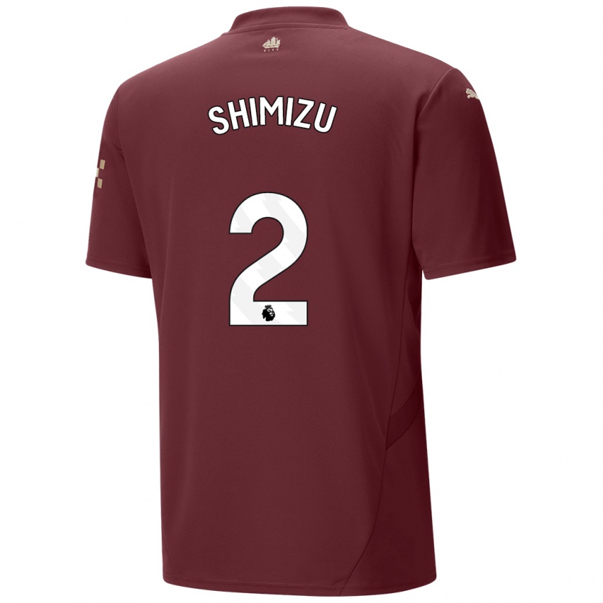 Hombre Camiseta Risa Shimizu #2 Granate Equipación Tercera 2024/25 La Camisa