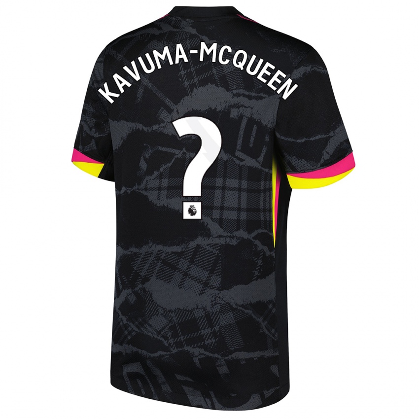 Hombre Camiseta Ryan Kavuma-Mcqueen #0 Negro Rosa Equipación Tercera 2024/25 La Camisa