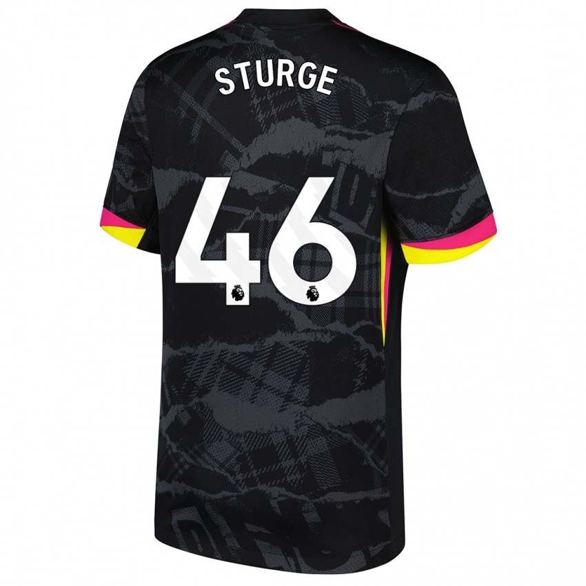 Hombre Camiseta Zak Sturge #46 Negro Rosa Equipación Tercera 2024/25 La Camisa