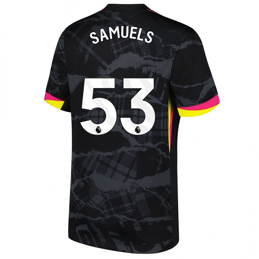 Hombre Camiseta Ishé Samuels-Smith #53 Negro Rosa Equipación Tercera 2024/25 La Camisa