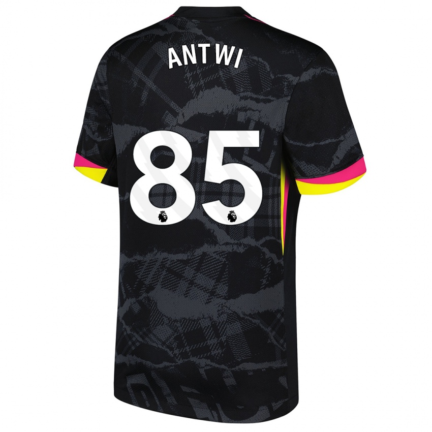 Hombre Camiseta Genesis Antwi #85 Negro Rosa Equipación Tercera 2024/25 La Camisa