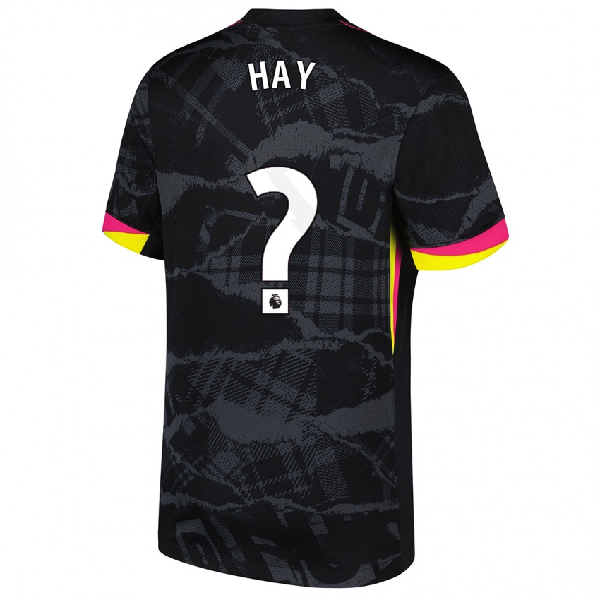 Hombre Camiseta Noah Hay #0 Negro Rosa Equipación Tercera 2024/25 La Camisa