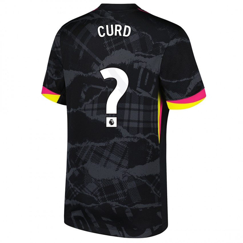 Hombre Camiseta Teddy Curd #0 Negro Rosa Equipación Tercera 2024/25 La Camisa