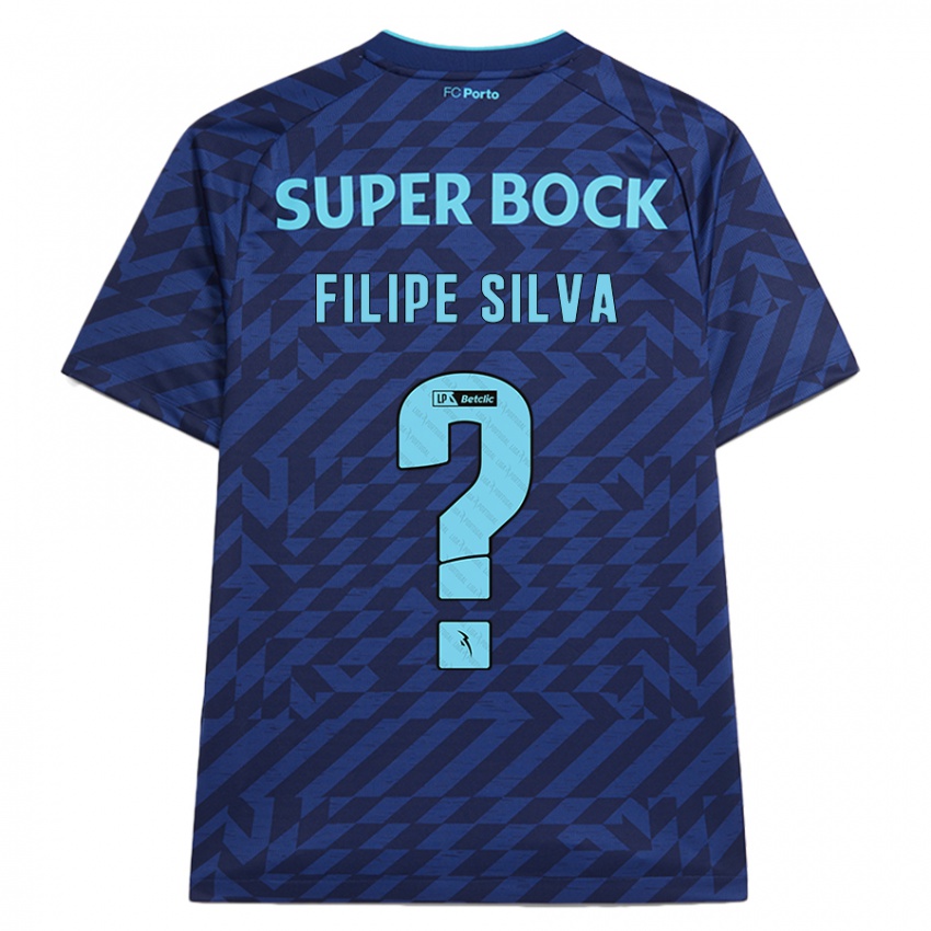 Hombre Camiseta Filipe Silva #0 Azul Marino Equipación Tercera 2024/25 La Camisa