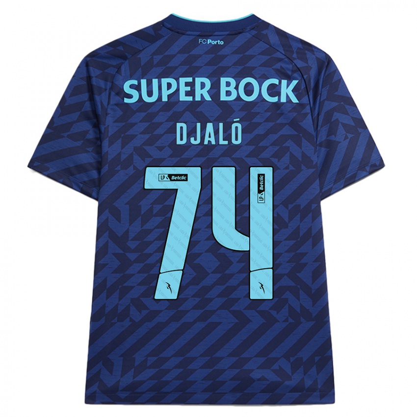 Hombre Camiseta Ussumane Djaló #74 Azul Marino Equipación Tercera 2024/25 La Camisa