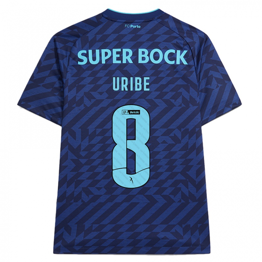 Hombre Camiseta Mateus Uribe #8 Azul Marino Equipación Tercera 2024/25 La Camisa