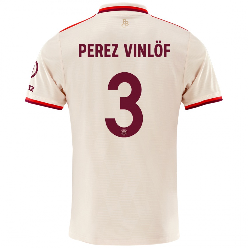 Hombre Camiseta Matteo Perez Vinlöf #3 Lino Equipación Tercera 2024/25 La Camisa