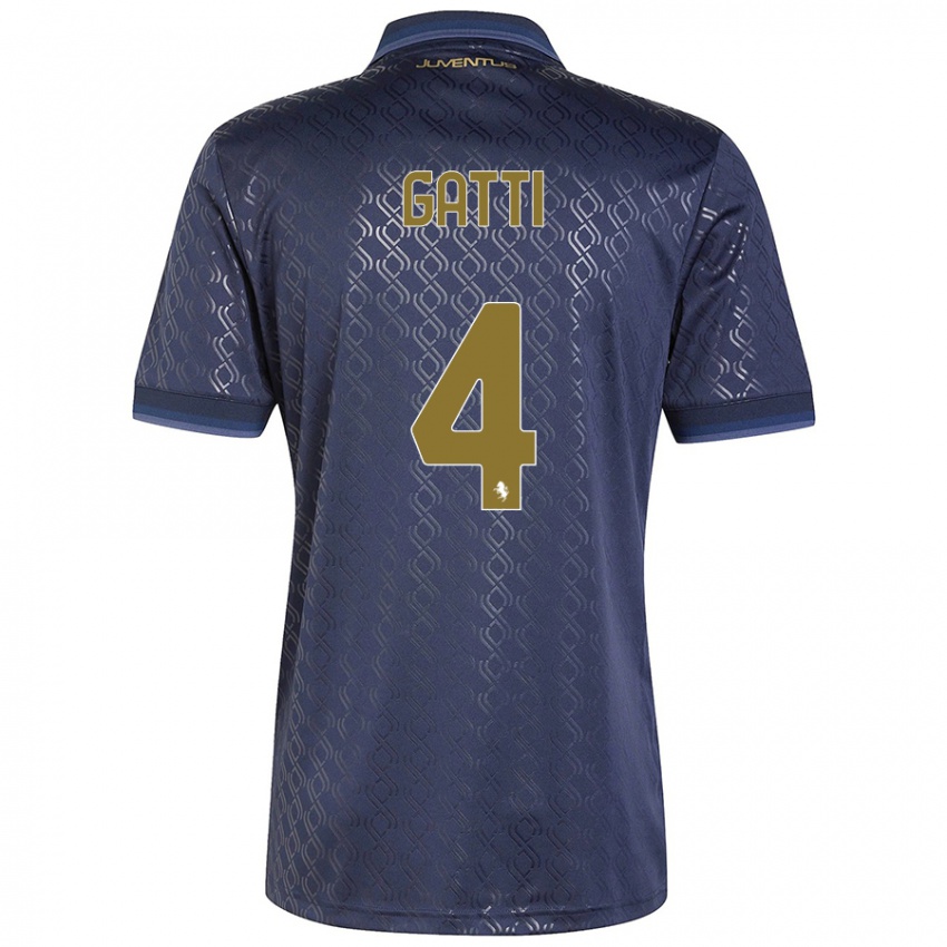 Hombre Camiseta Federico Gatti #4 Azul Marino Equipación Tercera 2024/25 La Camisa