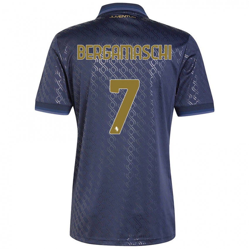 Hombre Camiseta Valentina Bergamaschi #7 Azul Marino Equipación Tercera 2024/25 La Camisa