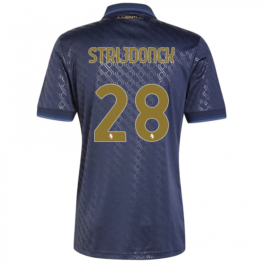 Hombre Camiseta Bayron Strijdonck #28 Azul Marino Equipación Tercera 2024/25 La Camisa