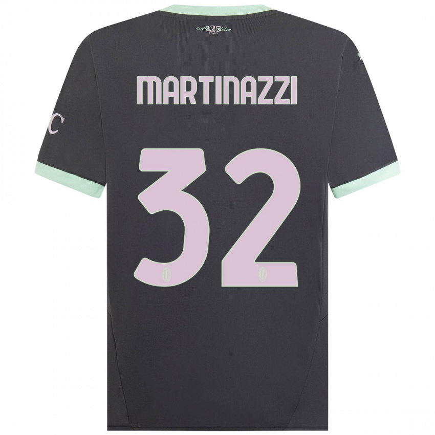 Hombre Camiseta Luca Martinazzi #32 Gris Equipación Tercera 2024/25 La Camisa