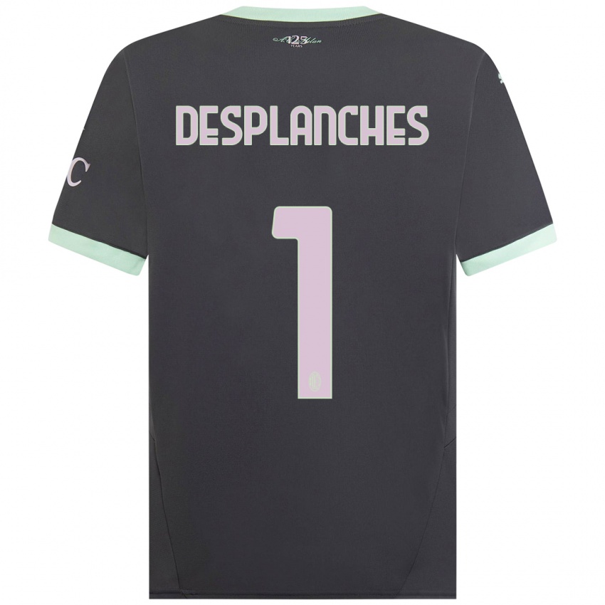 Hombre Camiseta Sebastiano Desplanches #1 Gris Equipación Tercera 2024/25 La Camisa