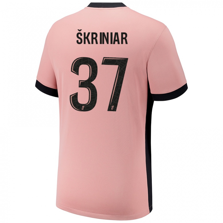 Hombre Camiseta Milan Skriniar #37 Rosa Óxido Equipación Tercera 2024/25 La Camisa