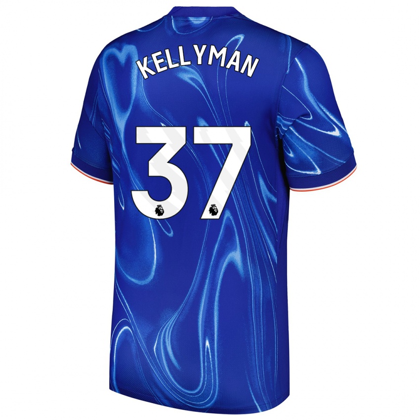 Mujer Camiseta Omari Kellyman #37 Azul Blanco 1ª Equipación 2024/25 La Camisa