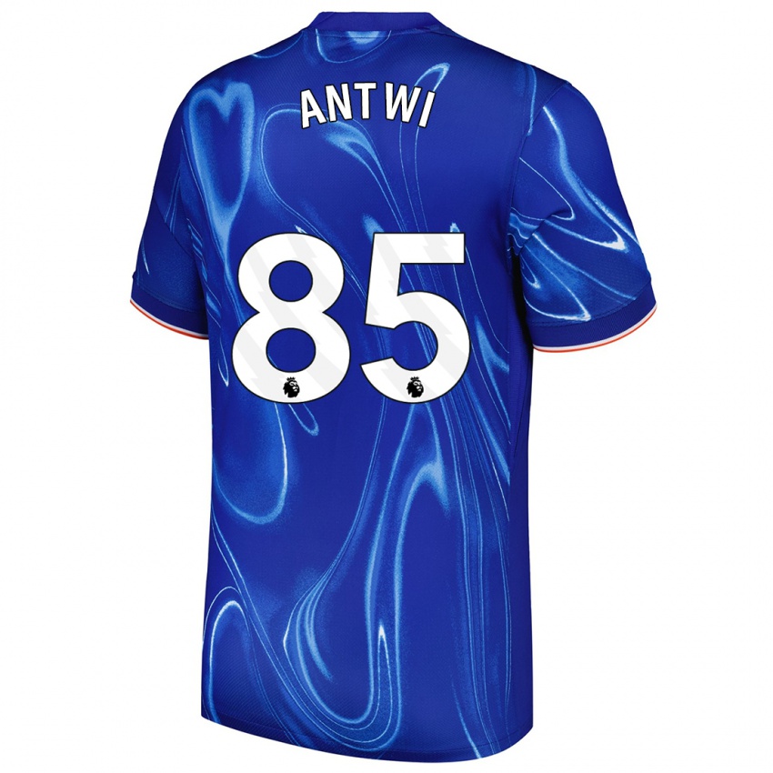 Mujer Camiseta Genesis Antwi #85 Azul Blanco 1ª Equipación 2024/25 La Camisa