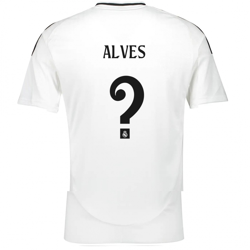 Mujer Camiseta Enzo Alves #0 Blanco 1ª Equipación 2024/25 La Camisa