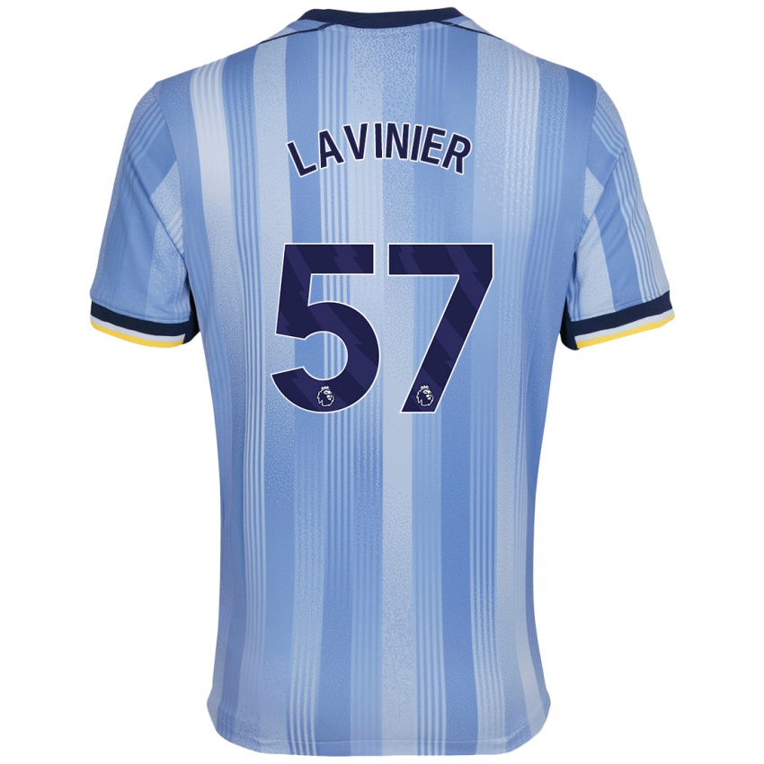 Mujer Camiseta Marcel Lavinier #57 Azul Claro 2ª Equipación 2024/25 La Camisa